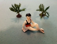 Art Nouveau Style Figurine Bathing Beauty Pin-up Art Deco-German Style Porcelain