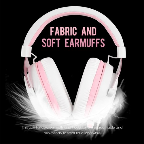 Noise-Cancelling Stereo Gaming Headphones for PS4, PC, Mobile - Angel Edition - Picture 5 of 9
