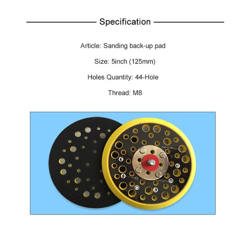 125mm Replacement Backing for Mirka CEROS/ROS 8295692111 - 44 Holes - By PRONET - Picture 3 of 7