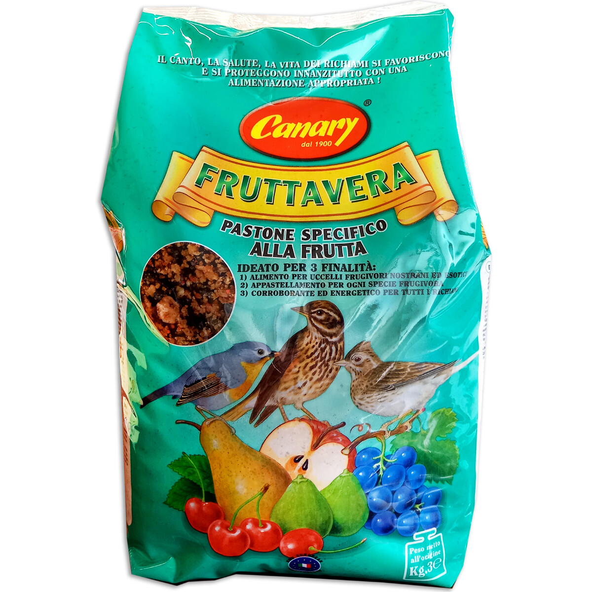 Canary Fruttavera 3kg mangime uccelli insettivori / frugivori