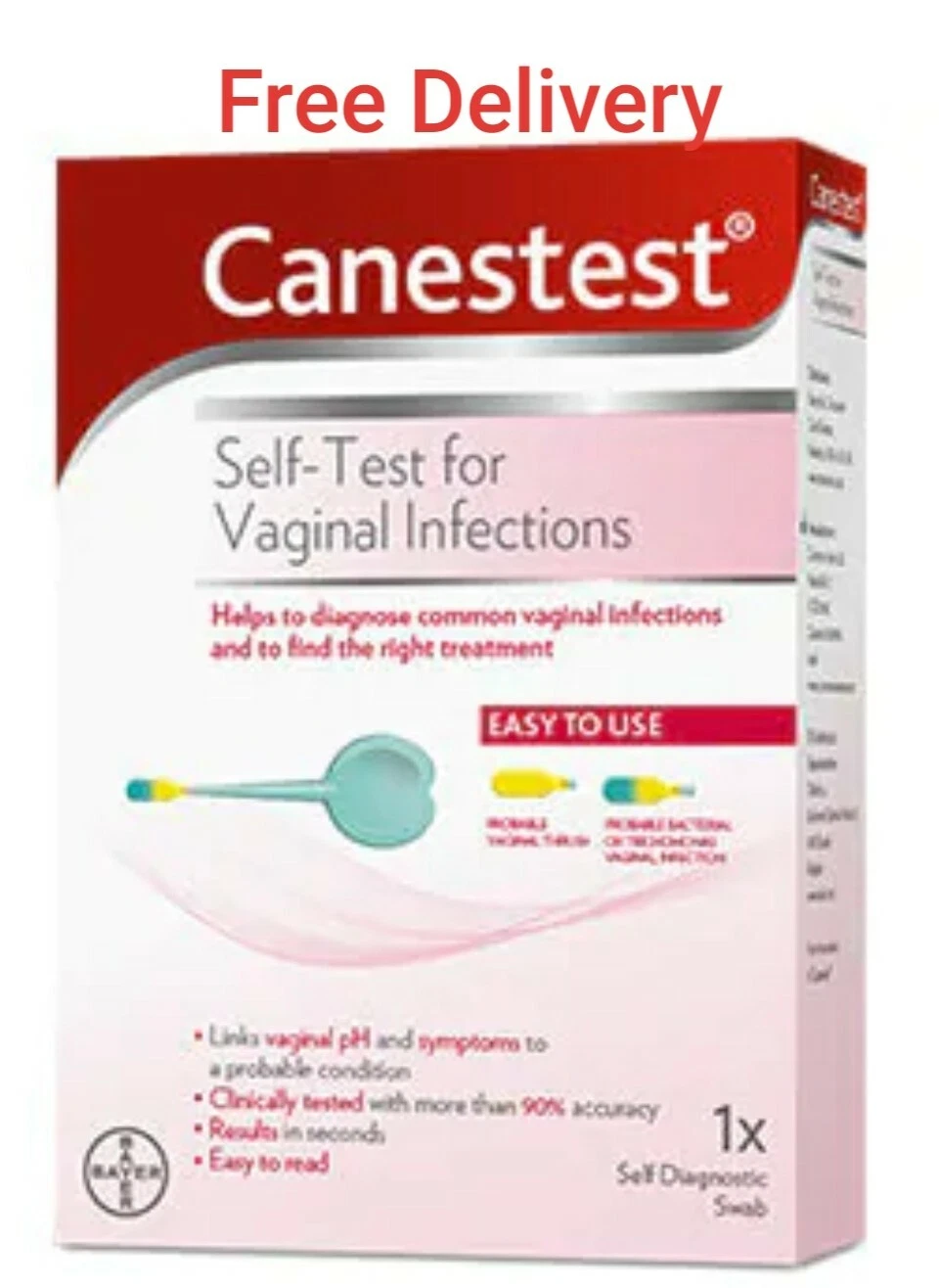 Canestest Self-Test For Vaginal Infections X 1 Test New &