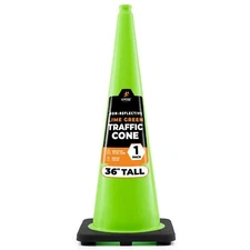 36” Lime Green Traffic Cone - 252 Pack- Xpose Safety