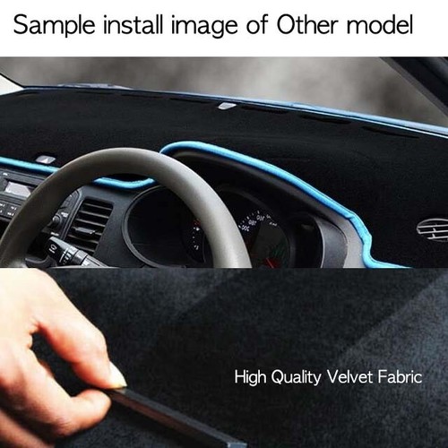 BL Velvet Non-Slip Dash Cover Blue for 2017 - 2020 Kia Stinger with HUD RHD GT - Picture 2 of 7