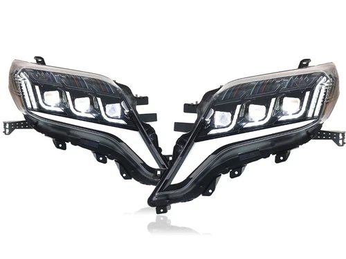 For Land Cruiser Prado 2014-2017 LED Clear Headlight Assembly Front Lamps Pair - Picture 2 of 6