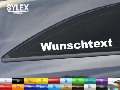 SYLEXDESIGNS Wunschtext Aufkleber 2x Sticker Individuell Personalisiert Auto 10/15/20cm