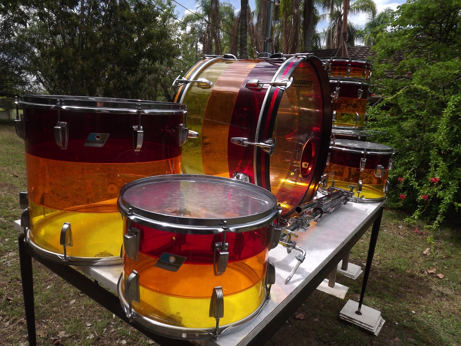 Ludwig Tequila Sunrise Vistalite 1976 original eBay