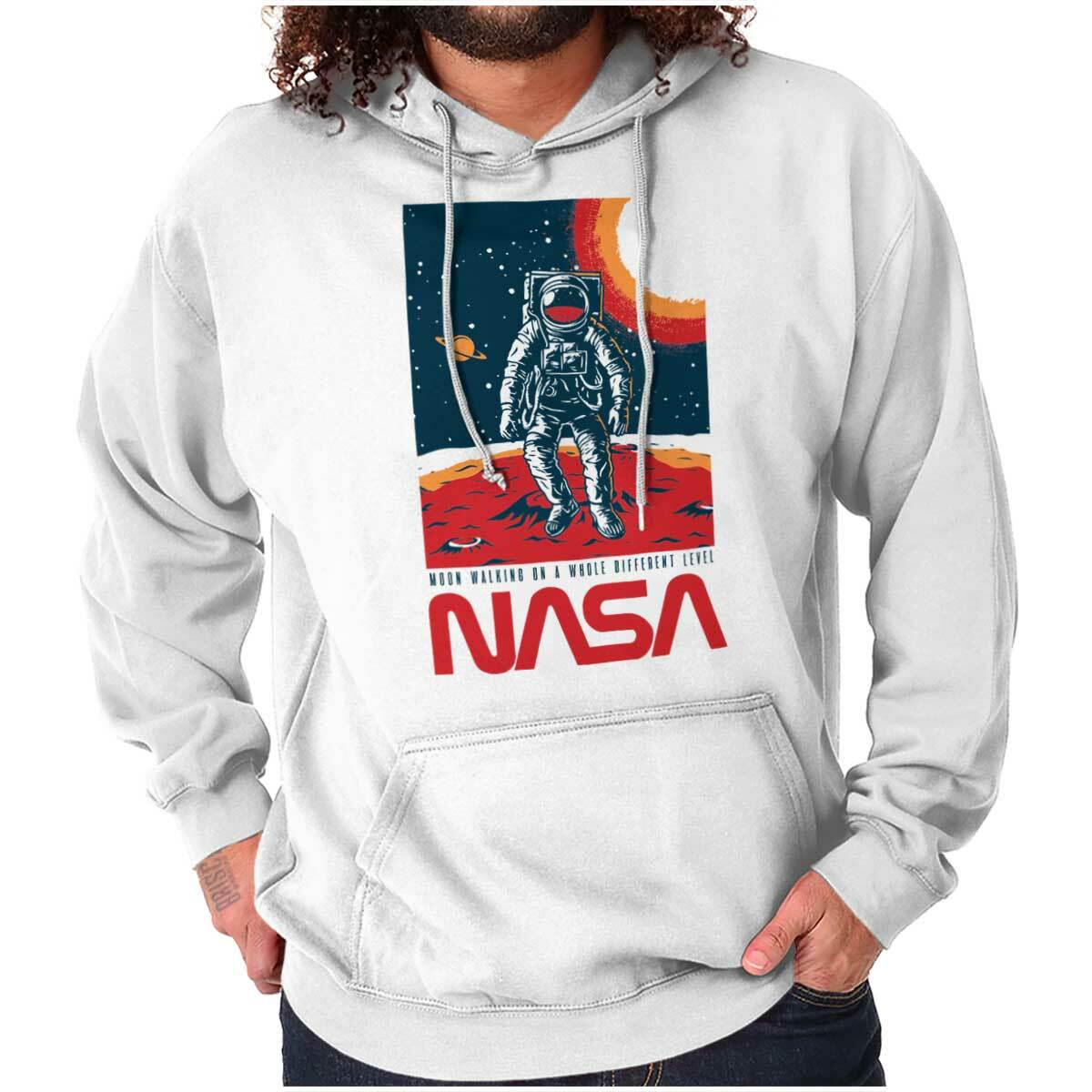 NASA Astronaut Spaceman Man On The Moon Gift Hoodie Hooded