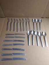 Antique Children's Toy Flatware Set Made in USA 8-Forks 8-Spoons 7-Knives