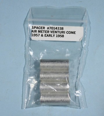 1957- E1958  Corvette Fuel Injection Air Meter Venturi Cone Four Spacers