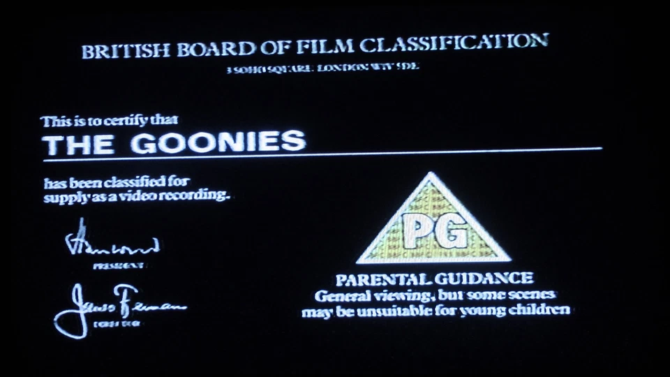 The Goonies VHS Video Tape Ex Rental Big Box Cert Warner FIRST RELEASE - Image 4 of 4