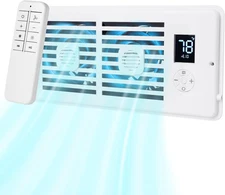 Smart Register Booster Fan, White, 4X10 Inch, Ultra Quiet Dual-Ball Bearing, 10-