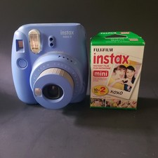 Fujifilm Instax Mini 9 Instant Film Camera Cobalt Blue  New Film Tested Works