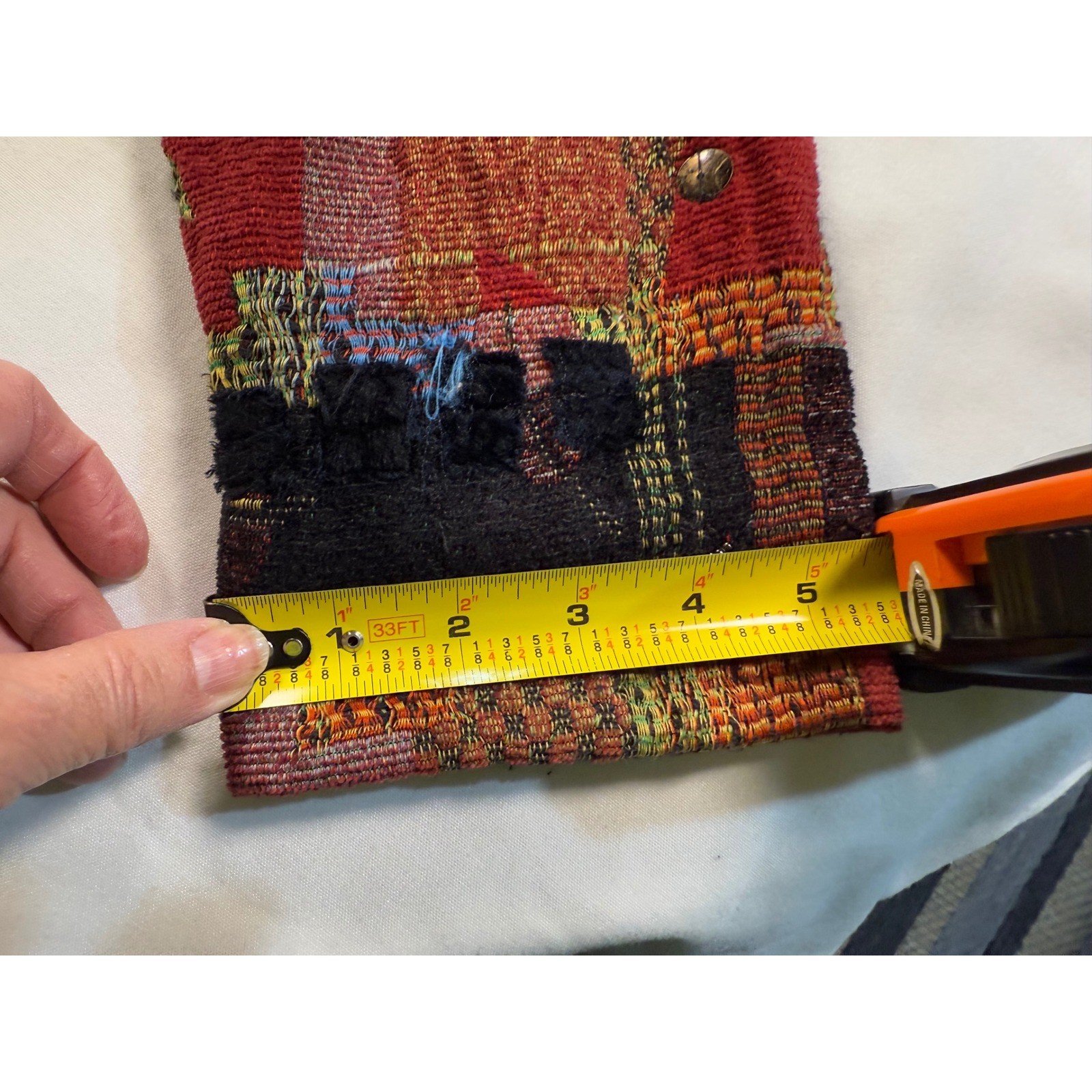 Chicos Patchwork Jacket Textured Embroidered Sequ… - image 12