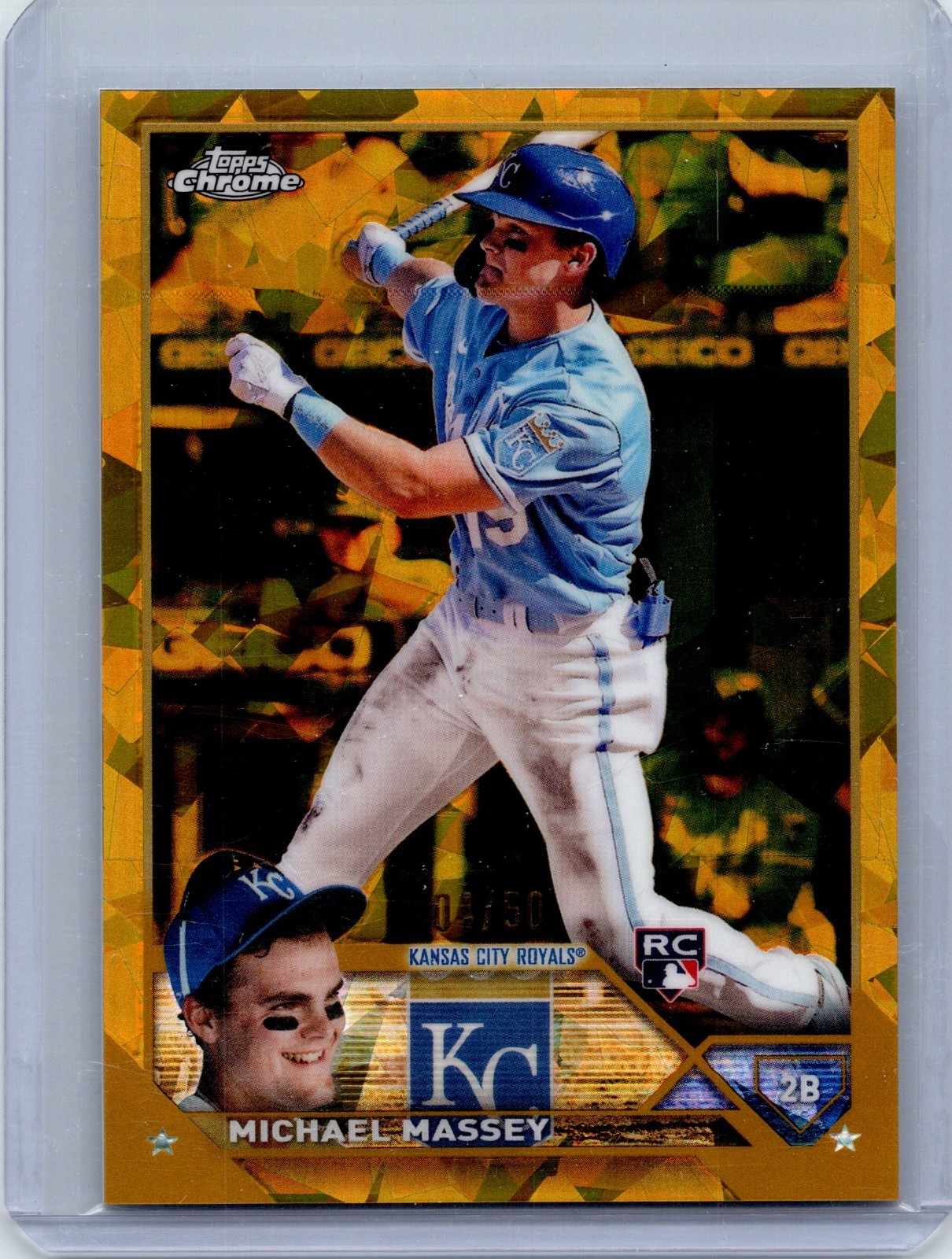 Michael Massey 2023 Topps Chrome Sapphire Gold /50 #167