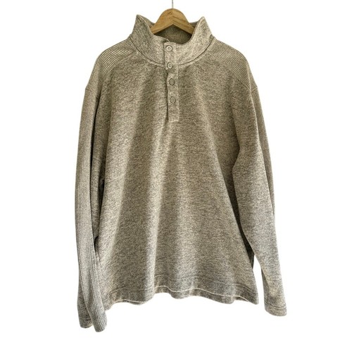 Van Heusen Big & Tall 2XL Herren Pullover Stehkragen Knopf meliert Strick Oberteil - Bild 1 von 5