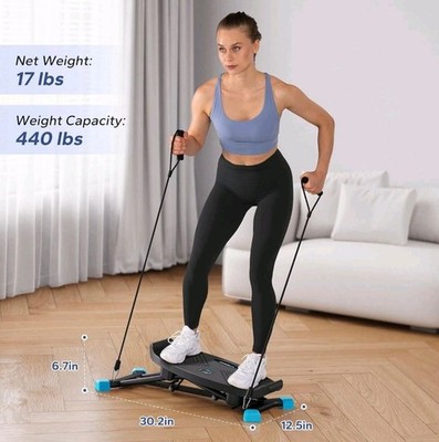 MERACH Slide Stepper Ski Training Machine with Resistance Bands