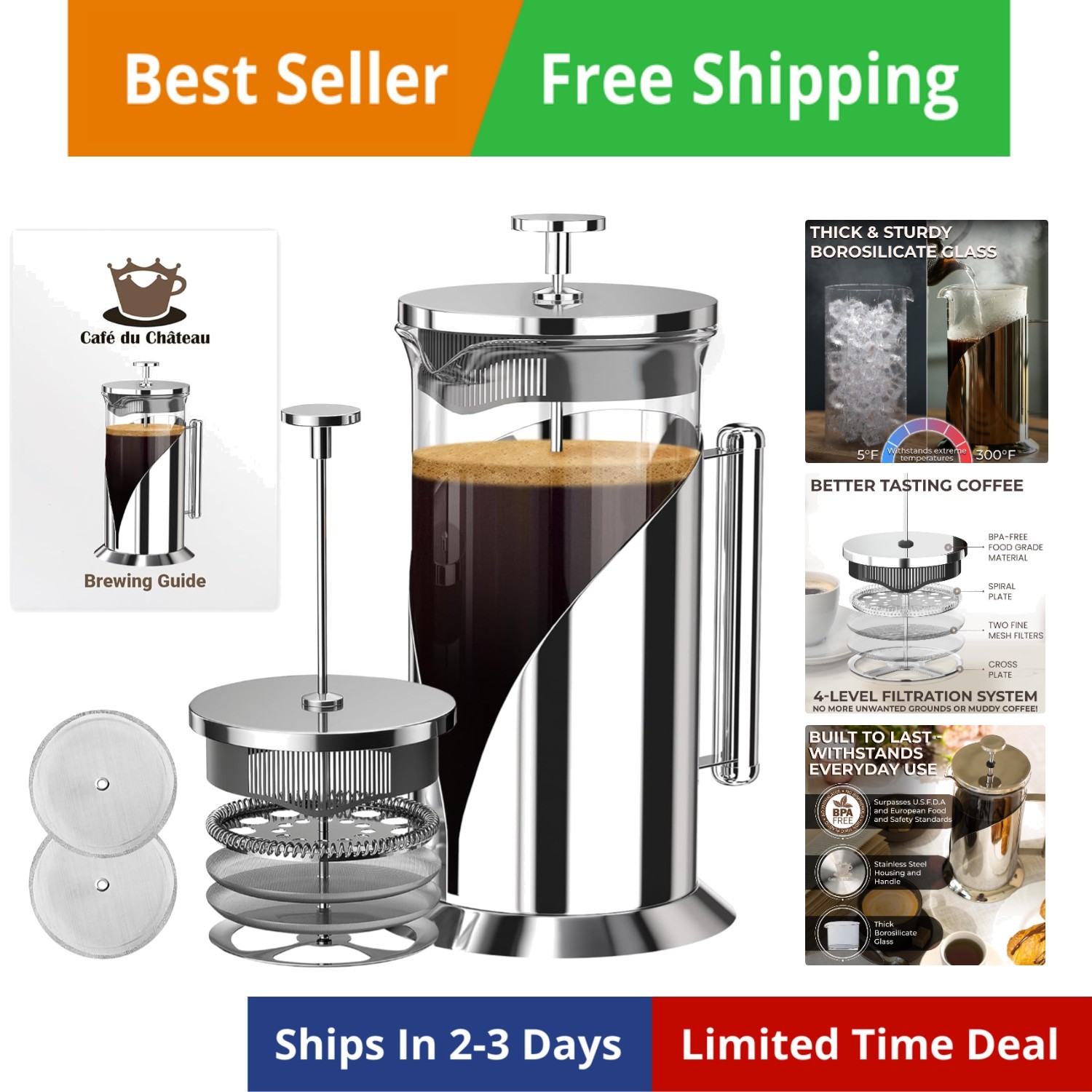 34 Oz - Easy To Use Insulated Coffee Press With ...