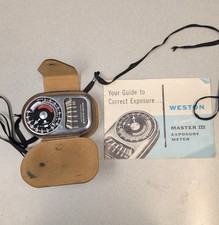 Vintage Weston Master III Universal Camera Exposure Meter Model 737 Photography