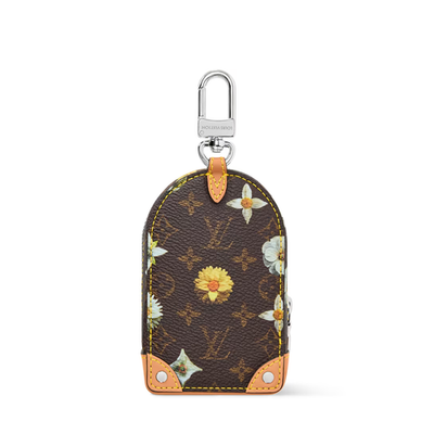 NEW Louis Vuitton Monogram Flower Pouch Leather Brown M03674
