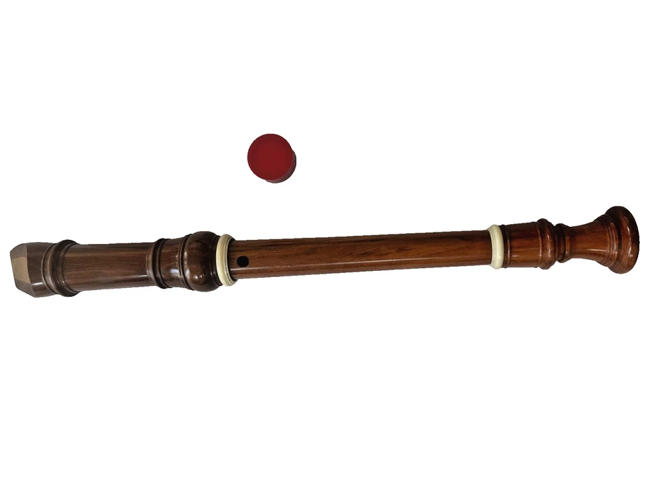 Moeck Rottenburgh Soprano Recorder Rosewood von Huene 3-Piece Vintage 1973 - Image 2 of 4