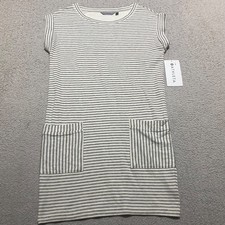 NWT Athleta Womens 2XS Sweatshirt Dress Gray Striped Ease Up French Terry New