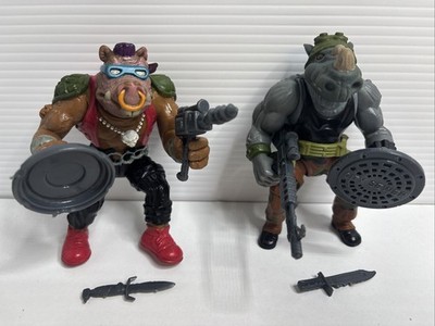 1988 TMNT Original Soft Head Bebop & Rocksteady 1st Edition - No Country Variant
