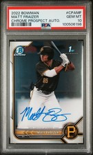 2022 Bowman Chrome Prospect Autographs Matt Fraizer #CPAMF Autograph PSA 10