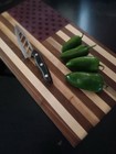 American Flag Cutting Board Walnut Maple & Purpleheart Hardwood Stars n Stripes
