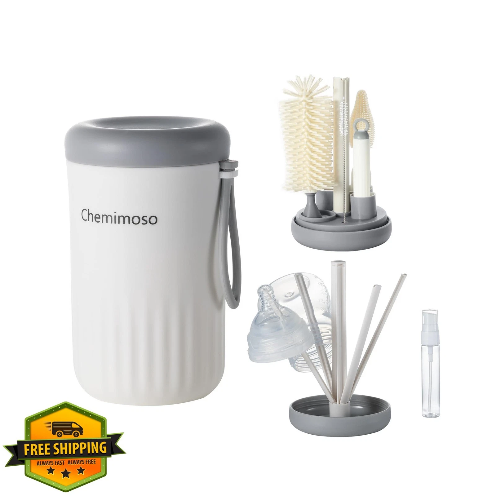 Chemimoso Baby Bottle Cleaner Grey White