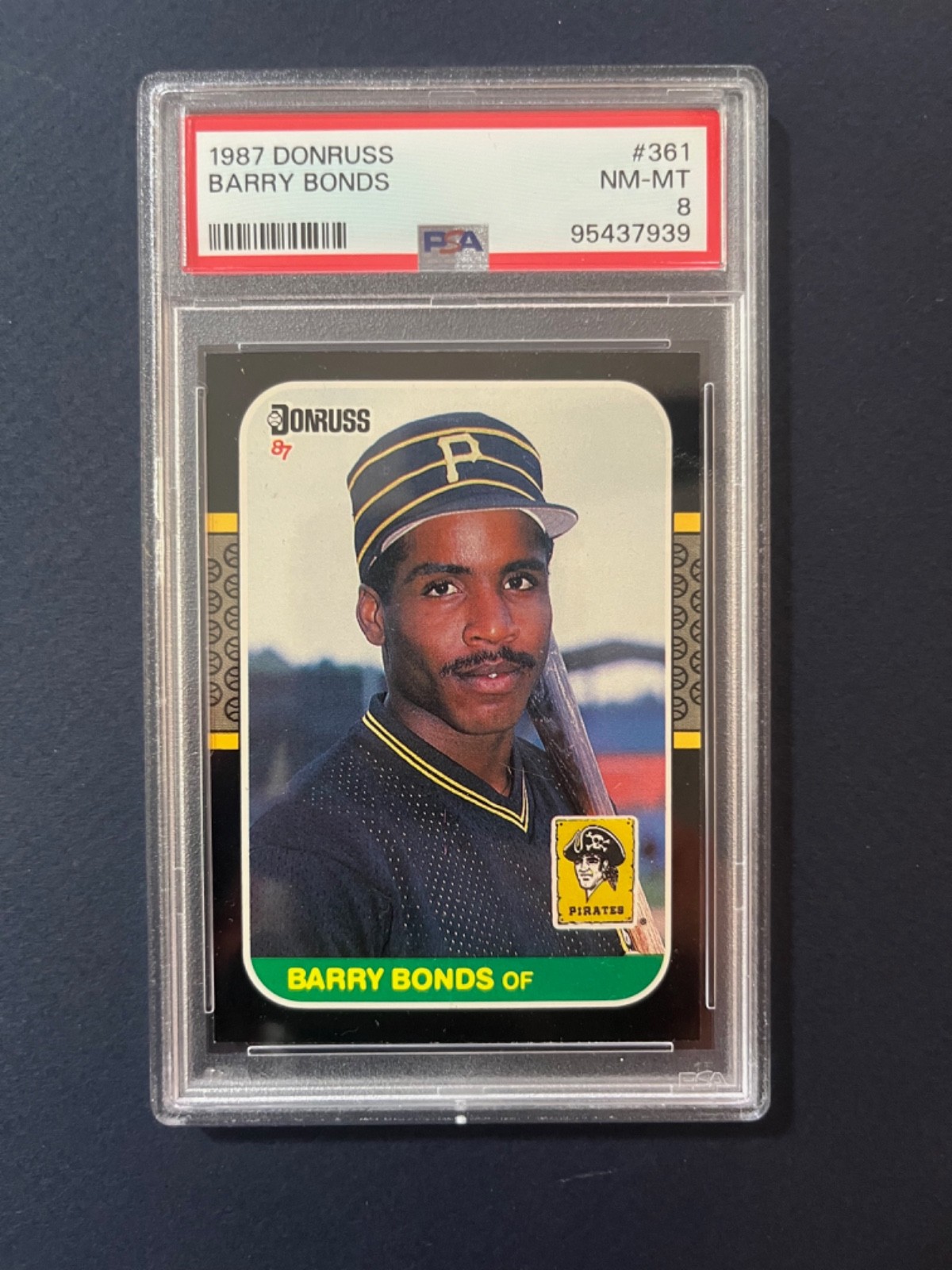 1987 Donruss #361 Barry Bonds Rookie PSA 8 mint