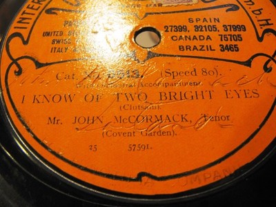 SIGNED 1908 John McCormack ODEON MARITANA Flower MIGNON In Her Simplicity 0503
