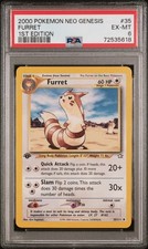 2000 Pokemon Neo Genesis 1st Edition Furret #35 PSA 6 EX-MT - Pop 5