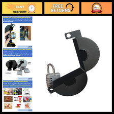 Childproof Door Knob Lockout Device - Matt Black, Includes Padlock, Prevents Acc