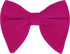 Velvet Pre-tied Adjustable Bow Tie for Men Oversize Formal Solid Tuxedo Bowtie