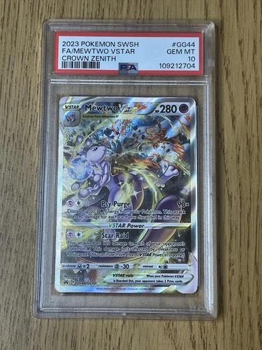 PSA 10 Mewtwo VSTAR GG44/GG70 Crown Zenith GEM MINT Pokemon TCG
