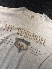 Vintage 90s Mount Rushmore Fleece Crewneck Sweatshirt XL USA Made Folk Gorp