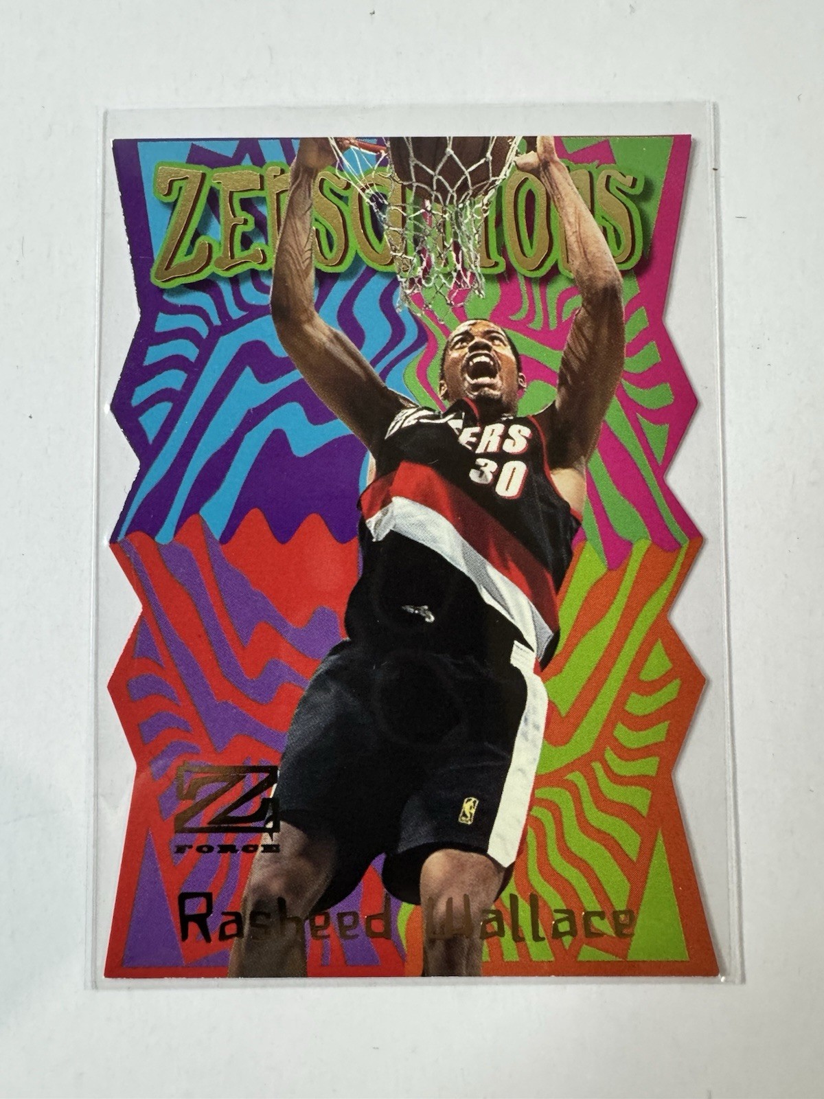 RASHEED WALLACE 1997-98 SKYBOX Z-FORCE ZENSATIONS INSERT 