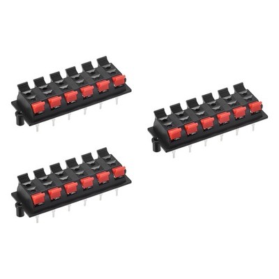 2 Row 12 Way Spring Push Release Connector Terminals Strip Block WP12-03 3X