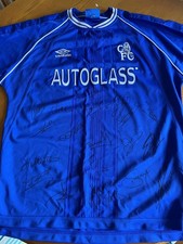 Chelsea Home Shirt (2001) signed by Squad including Zola, Hasselbaink & Terry