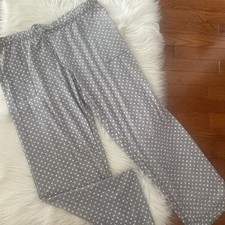 Lucky Brand Straight Leg Lounge Pants With Drawstrings Gray Stars Size XL