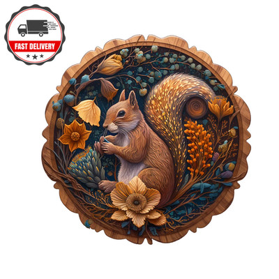 3D Kreatives Eichhörnchen Holzpuzzle Tierform Teile Set Erwachsene Geschenkbox