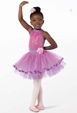 Dance Costume Weissman 14226 Pink Small Child Ballet Tutu Tap Lycra Sparkle Pag