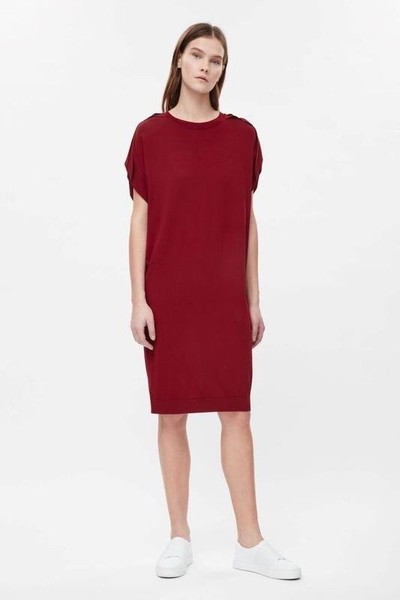 Women COS Dress Burgundy 36 / S / 44 #6T0B