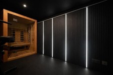 Black Acoustic Wall Light Strip Kit for Panels 240cm 4 Pieces Dimmable