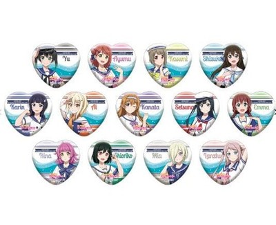 Love Live! Nijigasaki Heart Can Badge Set (GiGO Collaboration Cafe Edition, 13