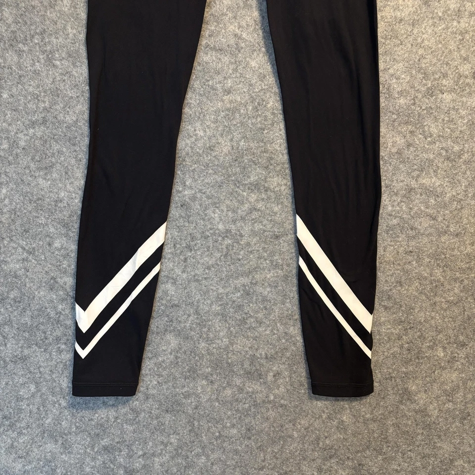 Tory Burch Leggings Mujer Pequeños Negro Blanco Chevron Rayas Yoga Pantalones Deportivos Foto 3 de 4
