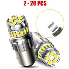 AUXITO 2-20X 1157 BAY15D White Stop Turn Tail LED Light Bulb Set No Hyper Flash
