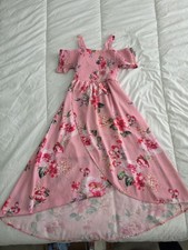 Rare Editions Floral Dress Summer Pink Size 8