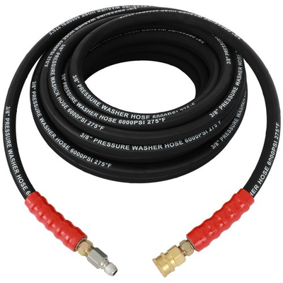 #ad #ad ✅Hot Water Pressure Washer Hose 3 8quot; x 50ft 6000psi 2 Braid R2 Black Brand New $68.99