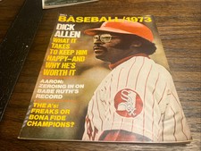 1973 Dell Baseball magazine Dick Allen Chicago White Sox Hank Aaron Atlanta VG